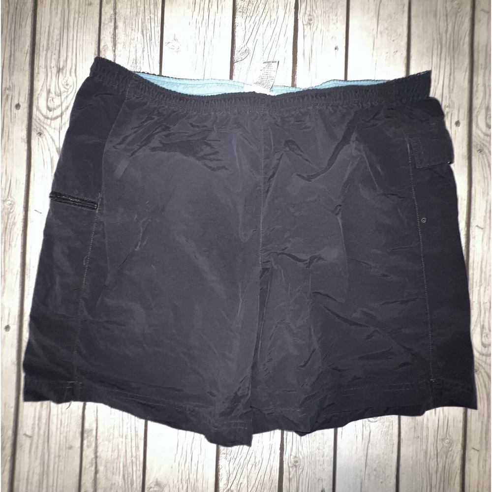 Vtg Sahalie Black Swim Shorts Bathing Suit Trunks Board Shorts Men's Large